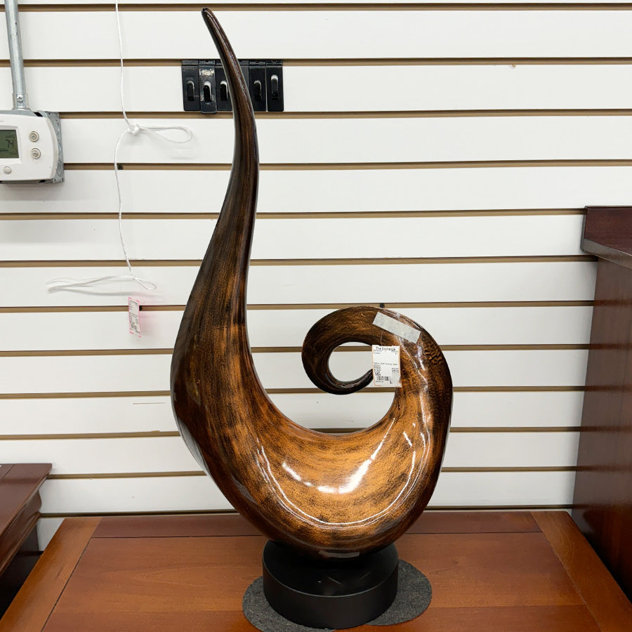 Statue - Swirl, Bronze-toned/Black Abstract