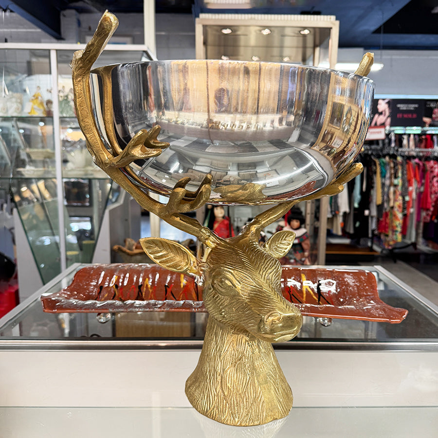 Large Stag/Reindeer Head Wine & Champagne Bowl
