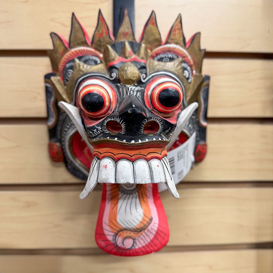 Balinese Wood Carved Painted Mask