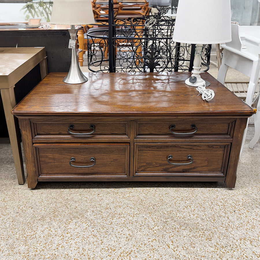 Coffee table- wood, w/ lift top