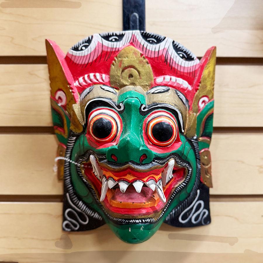 Balinese Wood Carved Painted Mask