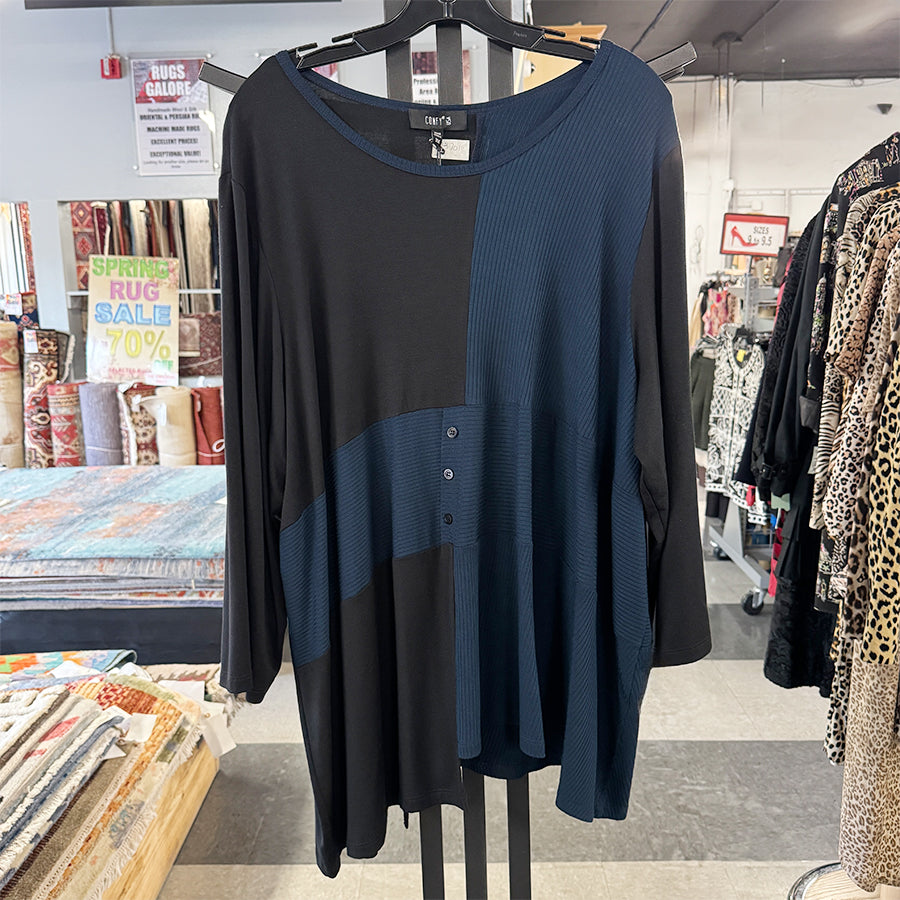 Comfy Tunic navy 3btn new