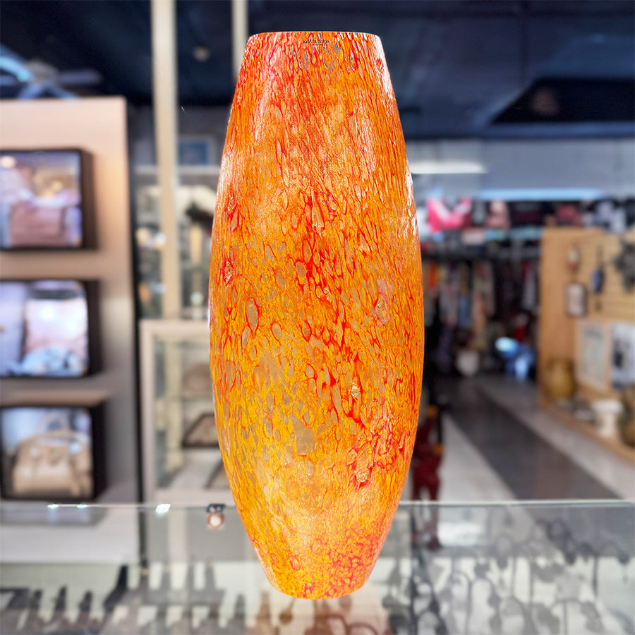 Kosta Boda Orange Kjell Engman Dino Vase