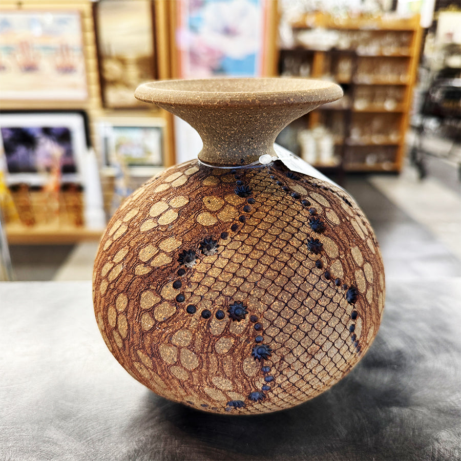 Don McWhorter snakeskin pottery vase