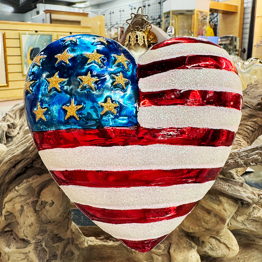 Christmas Ornament Glass Christopher Radko Heart