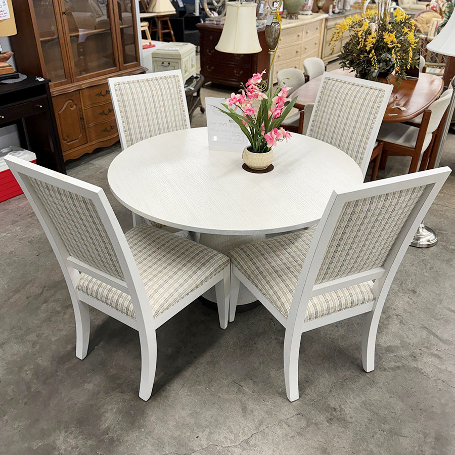 Dining/4 chairs, white, Ethan Allen