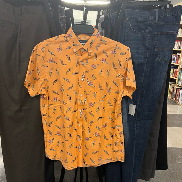 Club Room Shirt/Dress orange bird print short sleeve