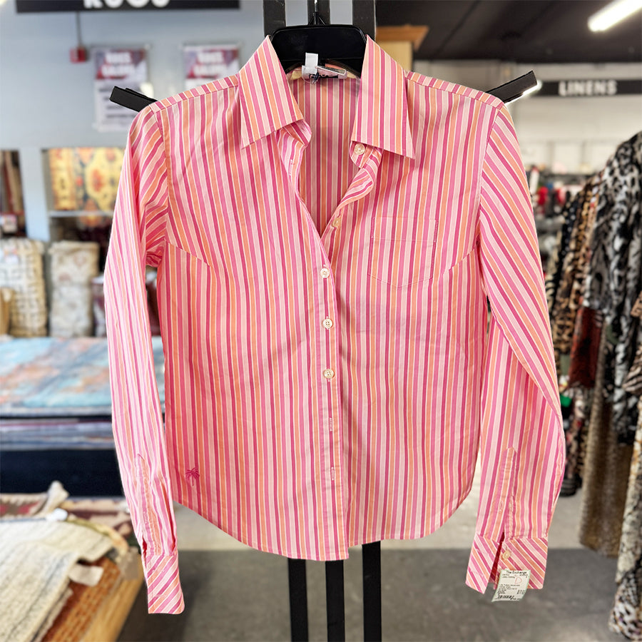 Lilly Pulitzer blouse pink orange stripe