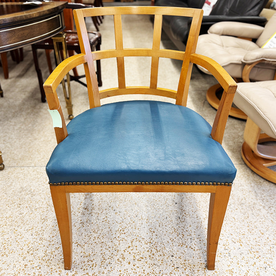 Chair - Wood w/Teal Cushion
