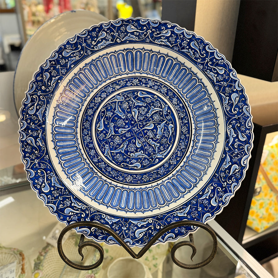 Turkish Charger Blue Foliate Istanbul Ismail Yigit