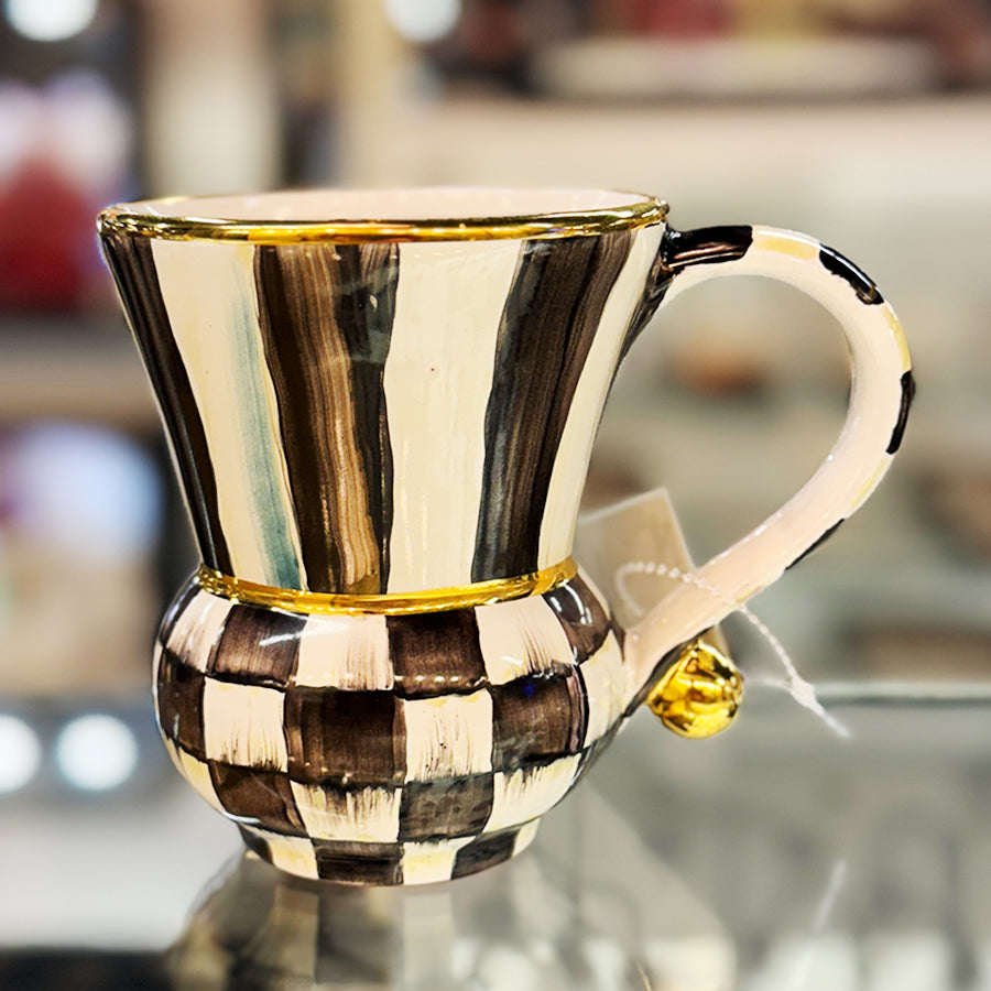 Mug Mackenzie Childs Courtly Check Black White