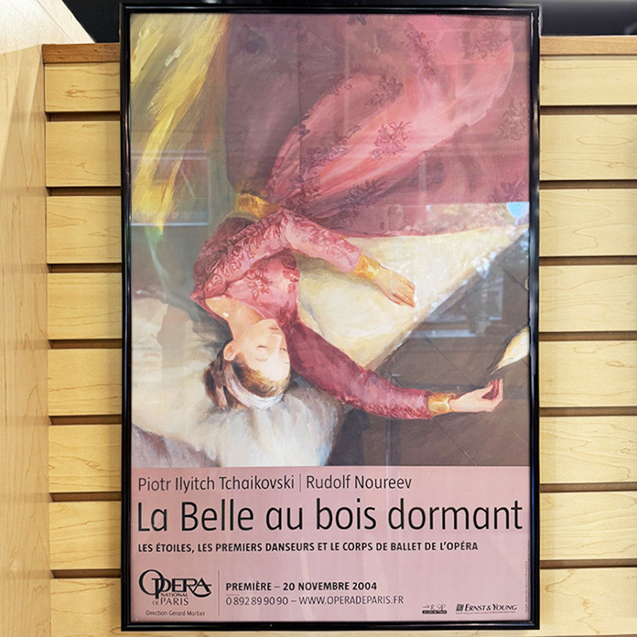 La Belle au bois dormant abstract woman sleeping in pink poster print