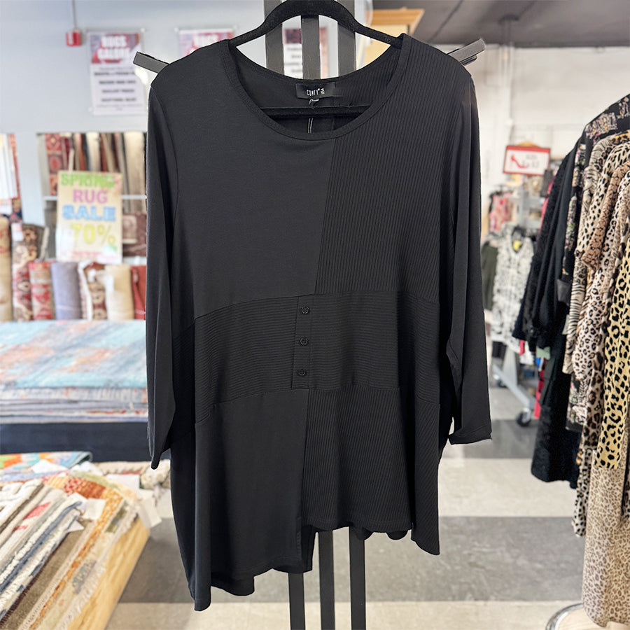 Comfy Tunic black 3btn new
