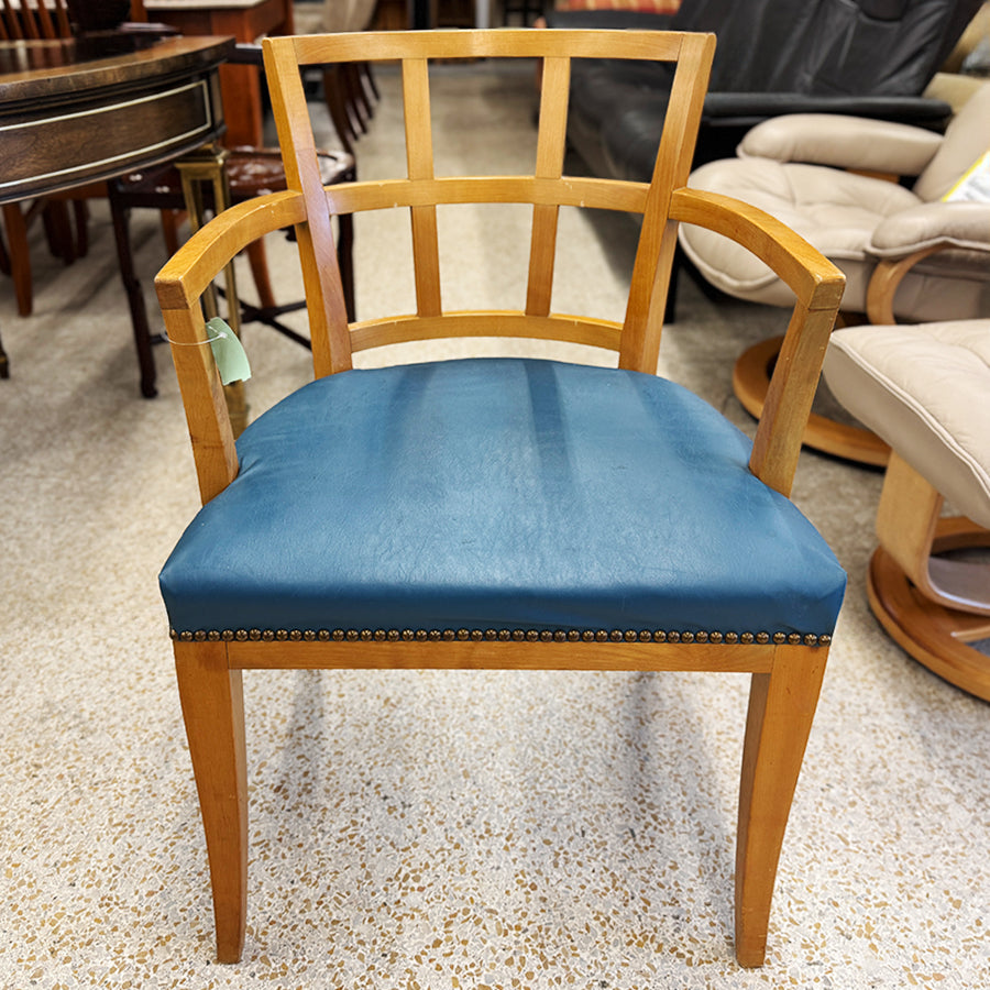 Chair - Wood w/Teal Cushion
