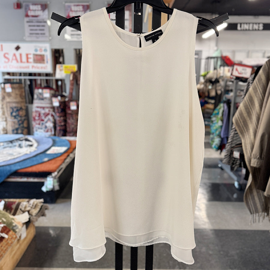 Adrienne Vittadini Tunic white sleeveless