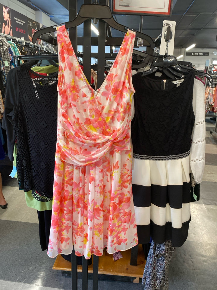 Ann Taylor dress pink yellow white