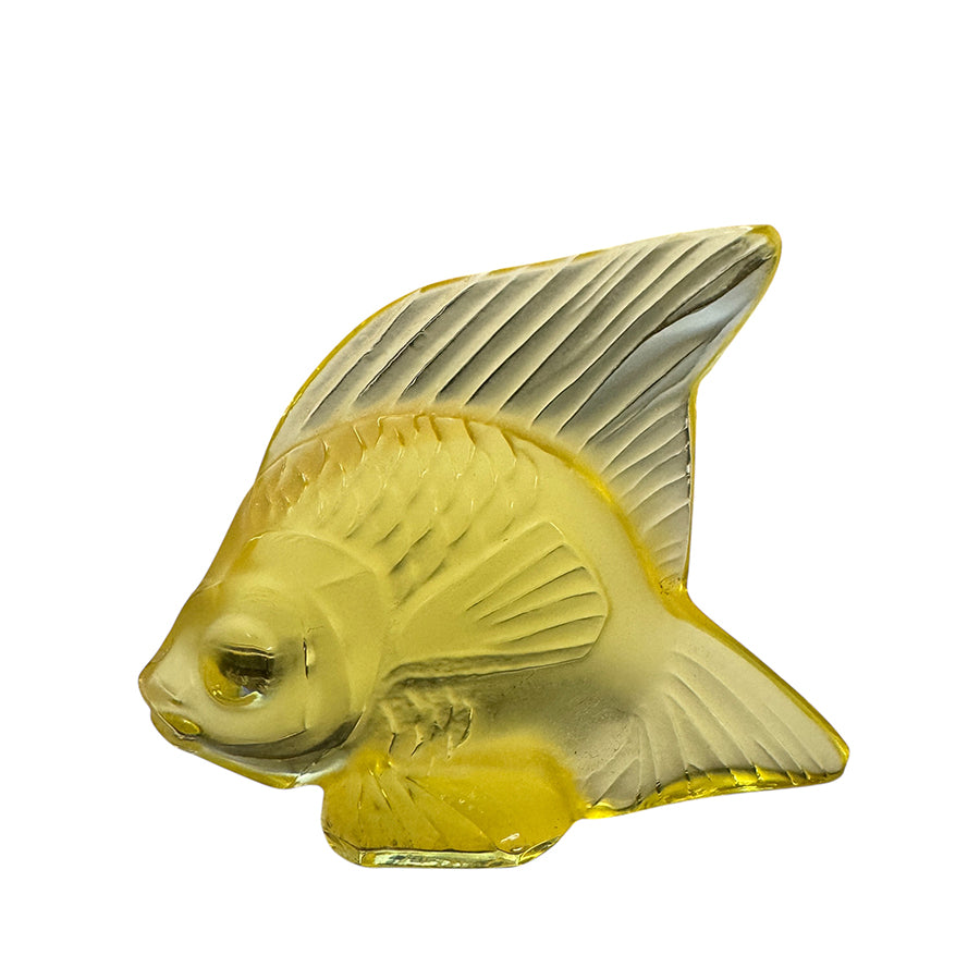 Lalique Yellow Sun Fish Sculpture