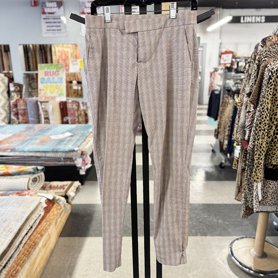 Red Valentino Slacks brown white orange plaid