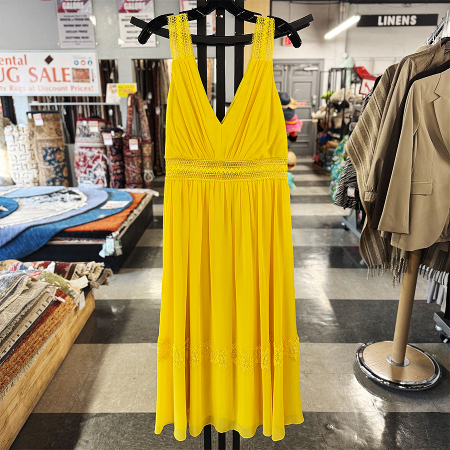 Bagley Mischka dress yellow lace