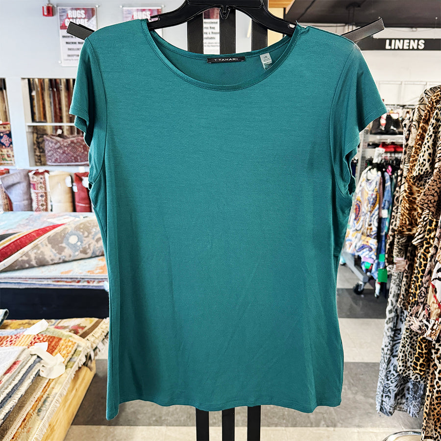 Tahari shirt green