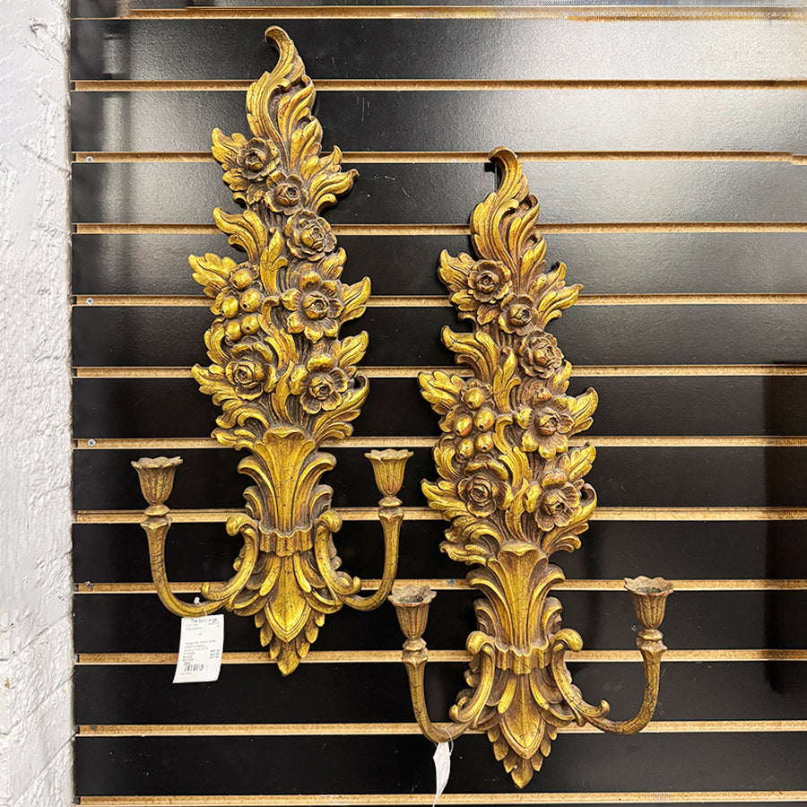 Vintage Wall Sconce Syroco Goldtone Regency