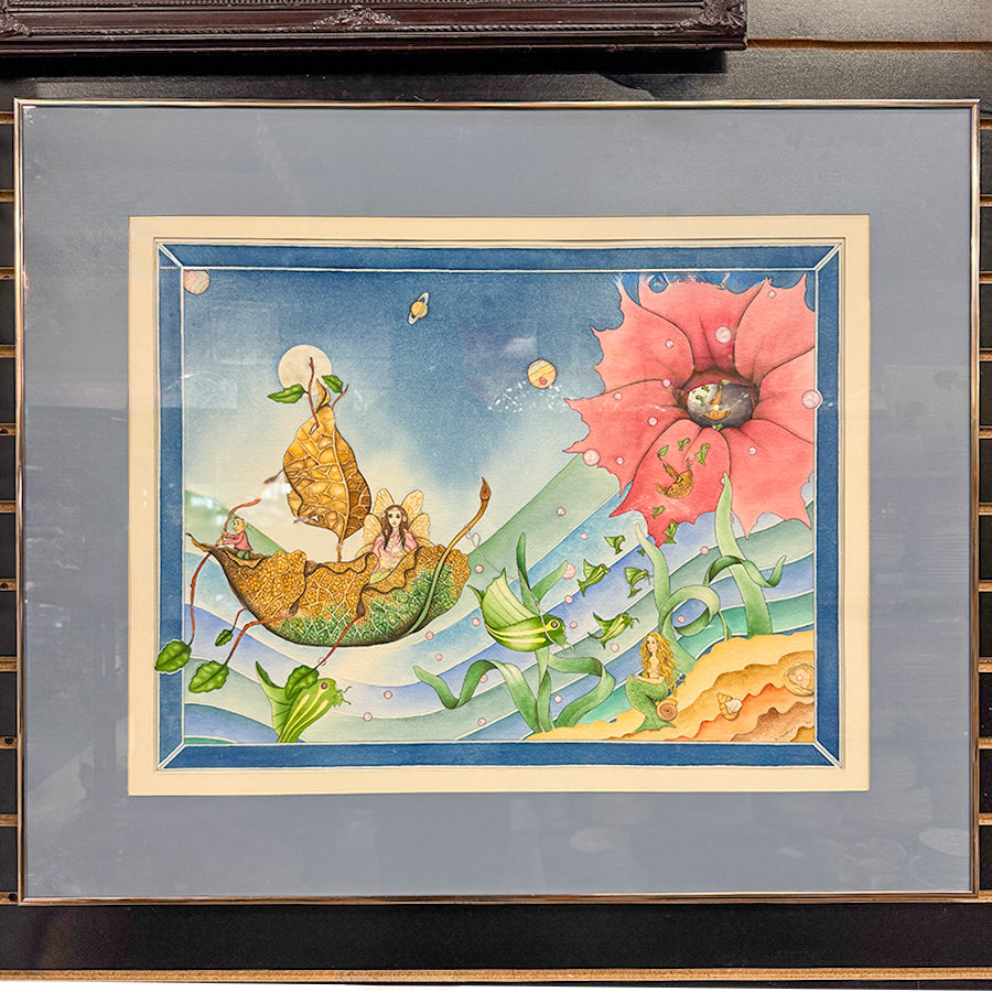 Original Whimsical Fairy & Mermaid Scene