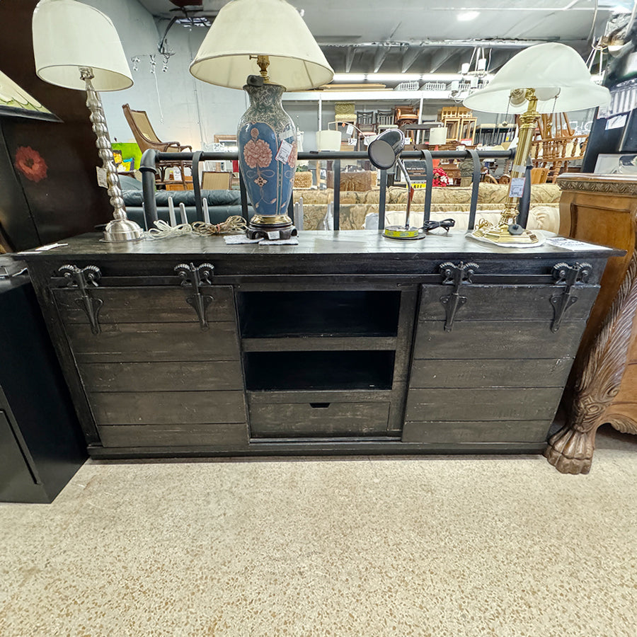 Media Cabinet - Black w. 2 Doors