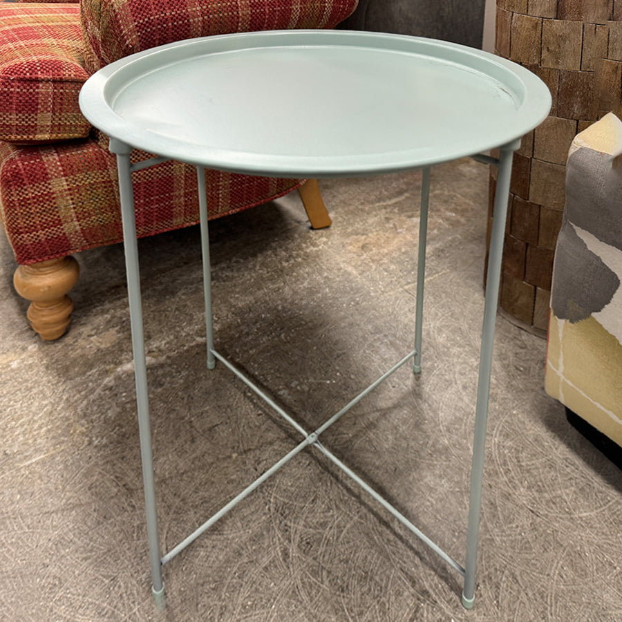 End table-light green, foldable