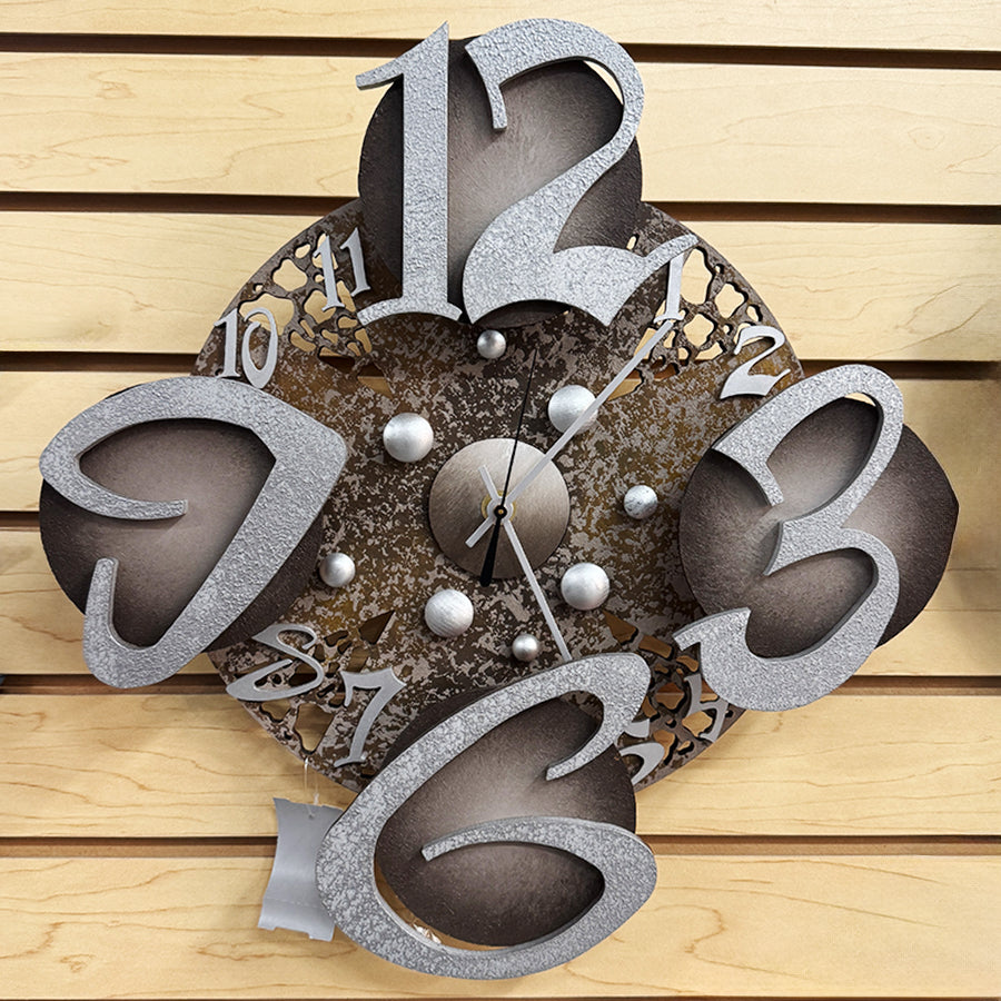 David Scherer 'Wild Time' Abstract Wall Clock