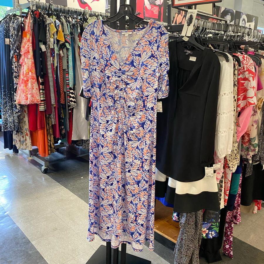 Chicos Dress blue white peach