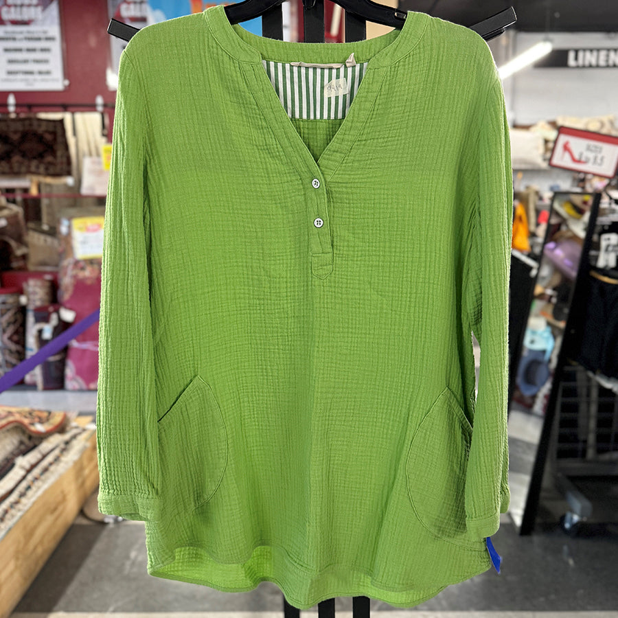 Soft Surroundings Tunic green long sleeve