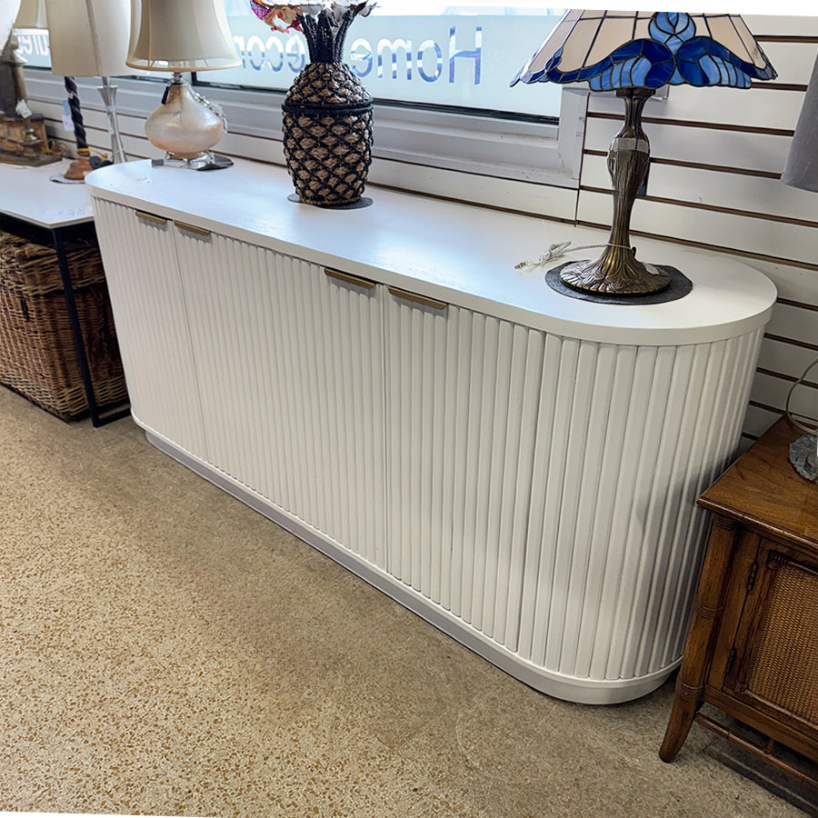 server white fluted oval 2 cabs