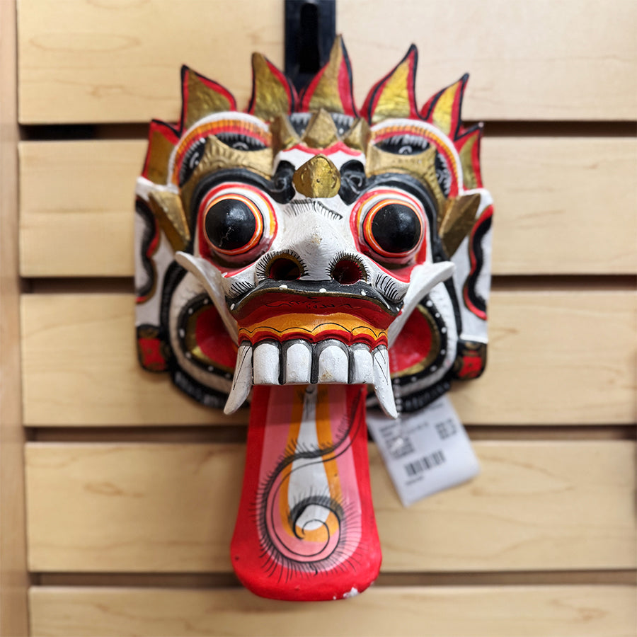 Balinese Wood Carved Painted Mask