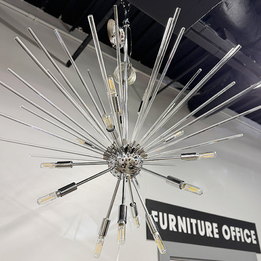 Chandelier-chrome, w/ led lights, Polaris collection