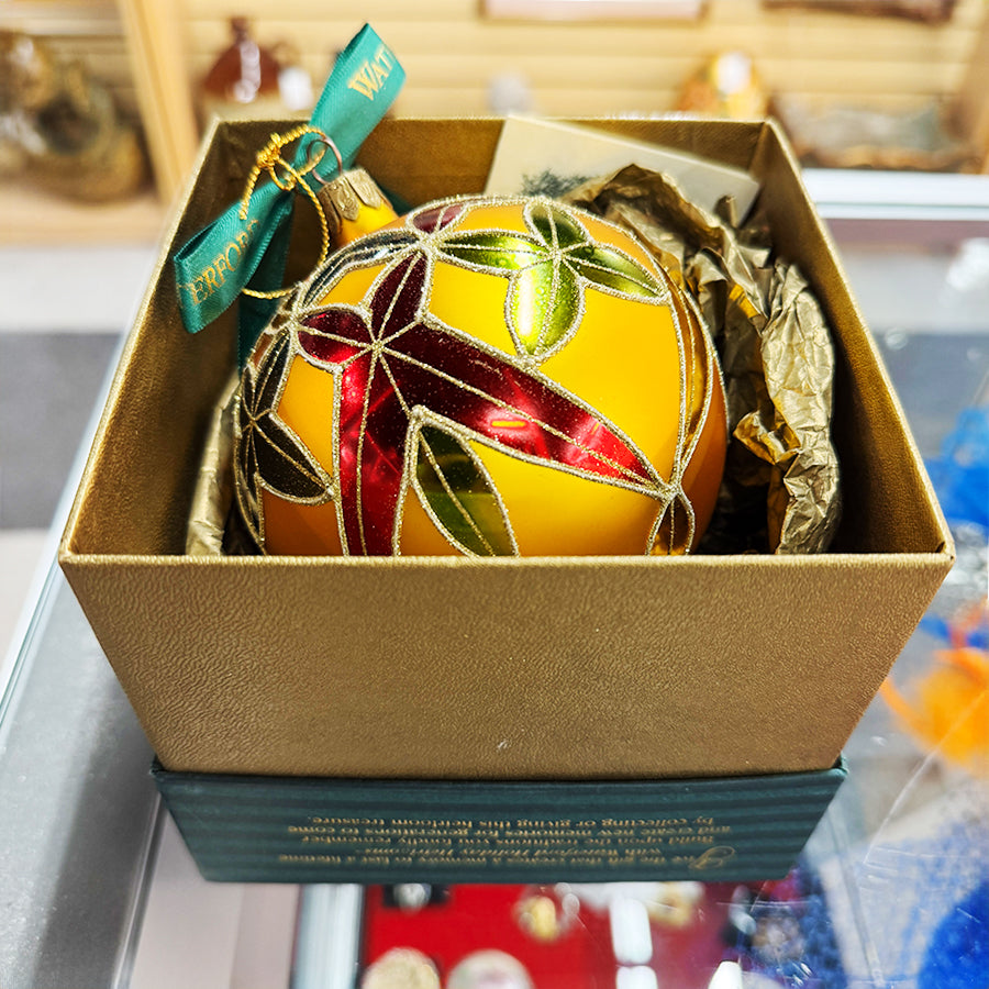 Waterford Limore Gold Ball Ornament