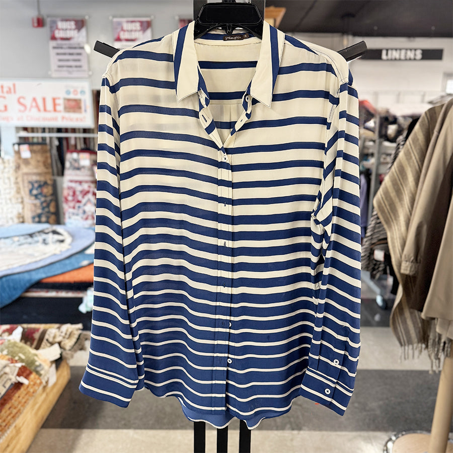 Jmclaughlin blosue white blue stripe