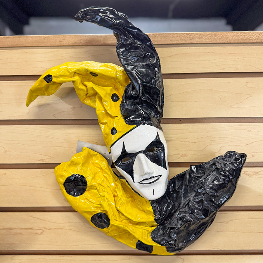 Paper Mache Clown Yellow & Black – The Exchange