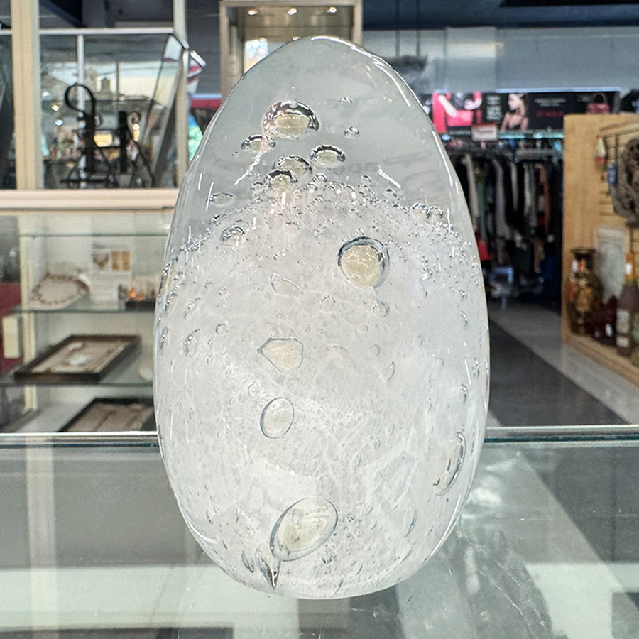 Strombergshyttan Clear/Egg-shaped Paperweight