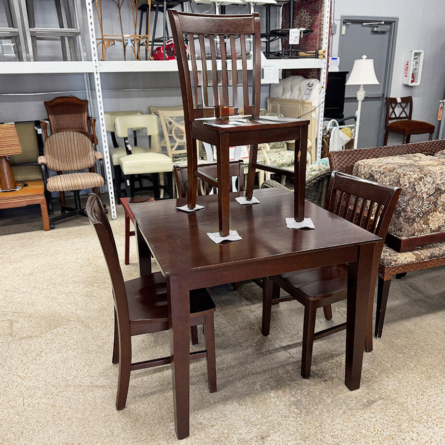 Dining table- wood, w/ 4 chairs