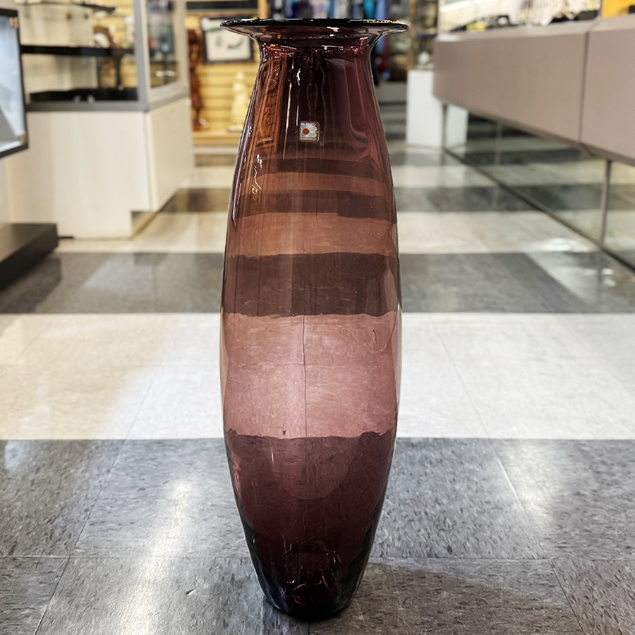 Tall Blenko Vase Amethyst Glass 25.75