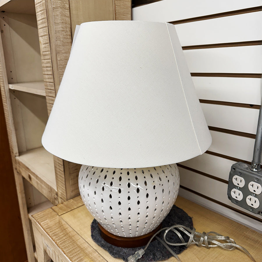 Lamp - White Base, White Shade (Ralph Lauren)