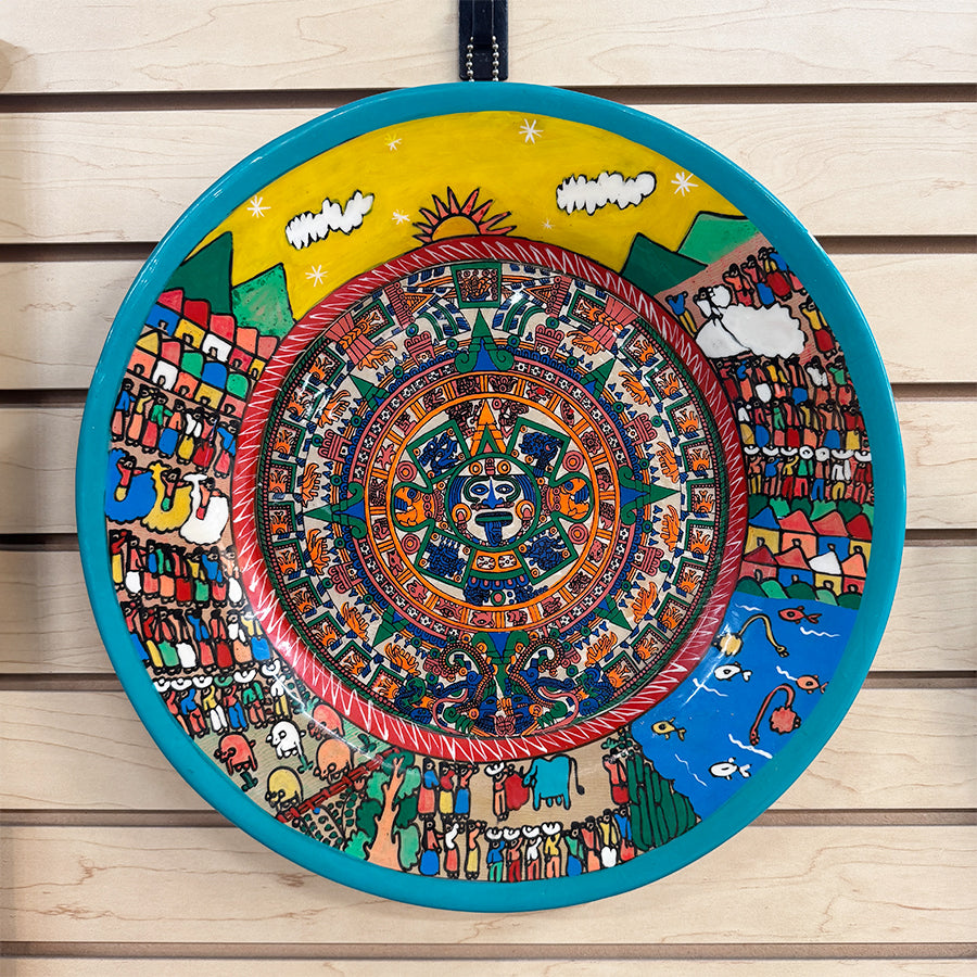 Handing Pottery Mayan Calendar