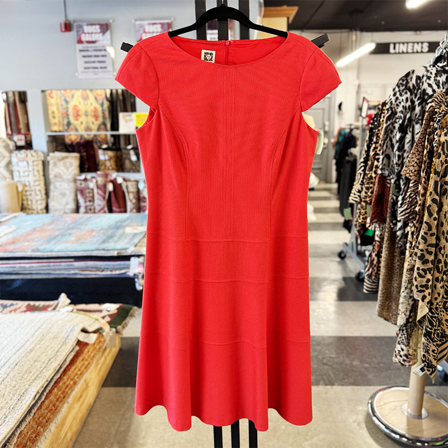Ann Klein Dress orange cap sleeve