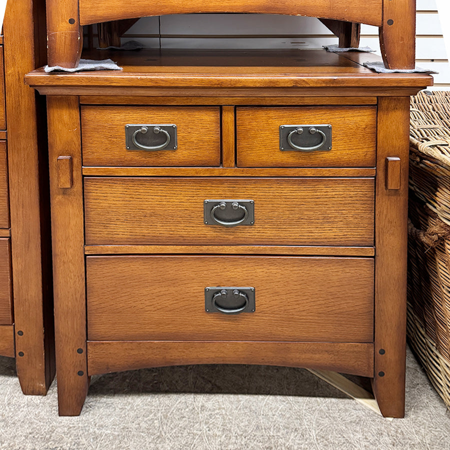 Nightstand- wood, 4 drawers
