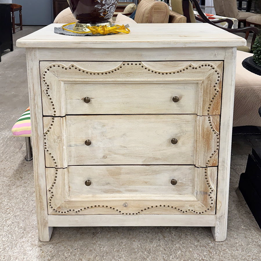 Chest- cream wood, 3 drawer