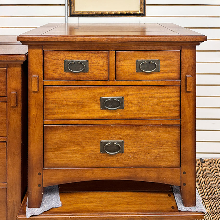 Nightstand- wood, 4 drawers
