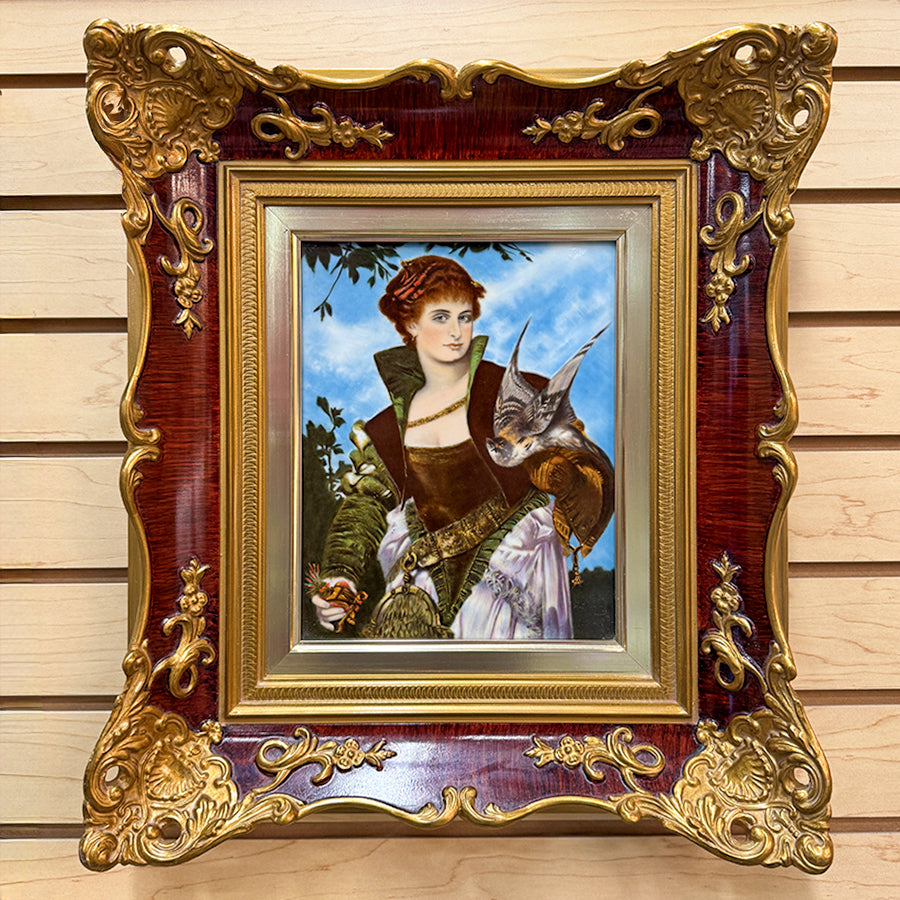 Rosenthal  'Die Falknerin' Framed Plaque