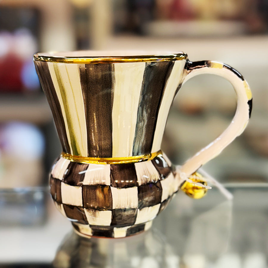 Mug Mackenzie Childs Courtly Check Black White