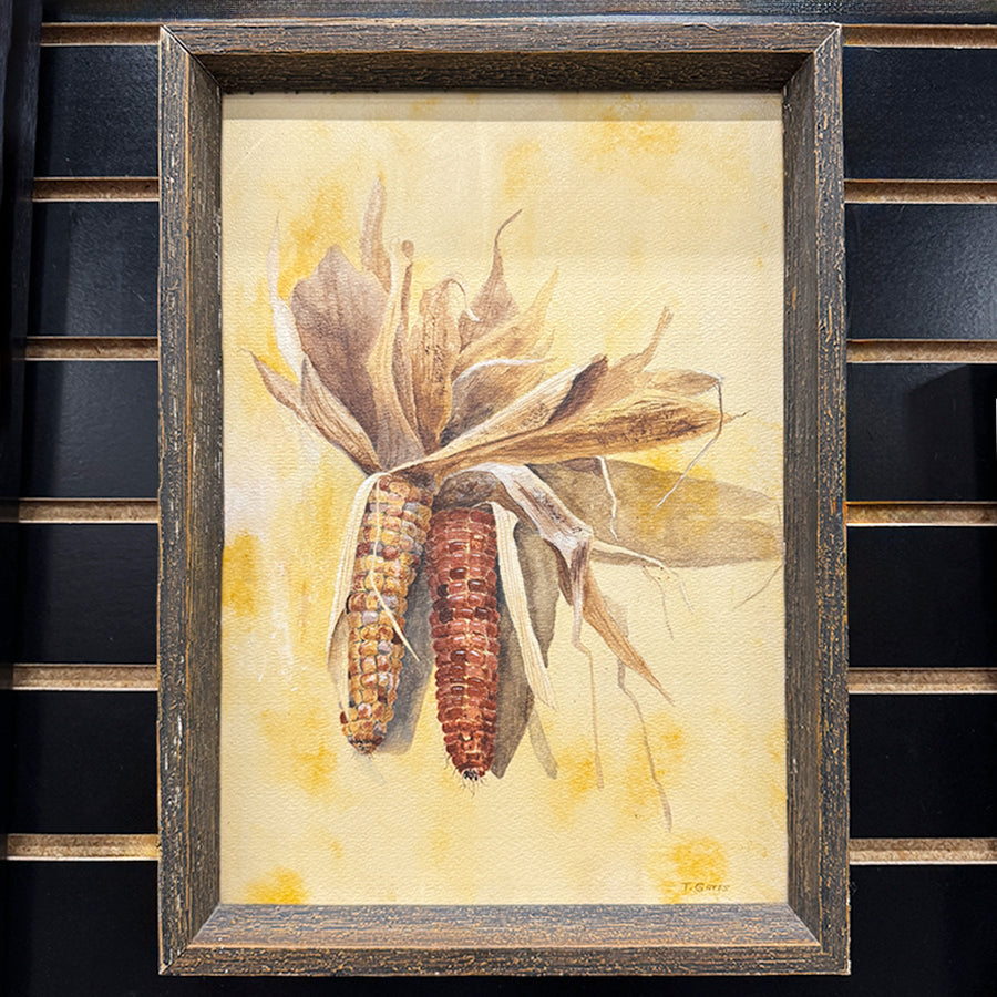 AS IS vintage Corn Husks realistic style still life