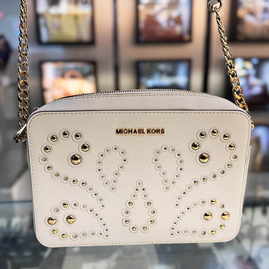 Michael Kors Handbag white gold studs/chain